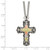 20 inch Landstroms Mt Rushmore Black Hills 925 & 12K Gold Antiqued Cross Necklace