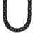 20 inch Stainless Steel 10mm Polished Black IP-plated Link Chain Necklace