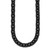 20 inch Stainless Steel 10mm Polished Black IP-plated Link Chain Necklace