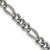 Image of 20" Titanium Polished 7mm Figaro Chain Necklace with Lobster Clasp