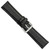 Image of 20mm 6.75" Short Black Lizard Style Grain Leather Silver-tone Buckle Watch Band