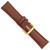 Image of 20mm 6.75" Short Havana Lizard Style Grain Leather Gold-tone Buckle Watch Band