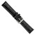Image of 20mm 7.5" Black Croc Style Leather White Stitch Silver-tone Buckle Watch Band