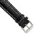 Image of 20mm 7.5" Black Croc Style Leather White Stitch Silver-tone Buckle Watch Band