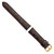 Image of 20mm 7.5" Brown Crocodile Style Leather Chrono Gold-tone Buckle Watch Band