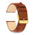 Image of 20mm 7.5" Havana Matte Alligator Style Grain Leather Gold-tone Buckle Watch Band