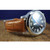 Image of 20mm 7.5" Havana Matte Alligator Style Grain Leather Gold-tone Buckle Watch Band