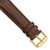 Image of 20mm 7.5" Havana Teju Lizard Style Grain Leather Gold-tone Buckle Watch Band