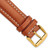 Image of 20mm 7.5" Saddle Oil Tanned Leather Gold-tone Buckle Watch Band