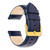 20mm 7.75" Navy Glove Leather Gold-tone Buckle Watch Band