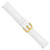 Image of 20mm 7.75" White Glove Leather Gold-tone Buckle Watch Band