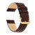 Image of 20mm 8.5" Long Brown Alligator Style Grain Leather Gold-tone Buckle Watch Band