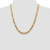 Image of 22" 14K Yellow Gold 7.5mm Concave Open Figaro Chain Necklace