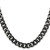 22 inch Stainless Steel Oxidized 9.25mm Curb Chain Necklace
