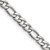 Image of 22" Stainless Steel Polished 6.3mm Figaro Chain Necklace