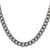 Image of 22" Titanium Polished 7.5mm Curb Chain Necklace with Lobster Clasp