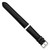 Image of 22mm 7.5" Black Oil Leather Silver-tone Buckle Watch Band