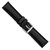 Image of 22mm 7.5" Black Oil Leather Silver-tone Buckle Watch Band