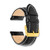 Image of 22mm 7.5" Black Oil Tanned Leather Gold-tone Buckle Watch Band