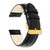 Image of 22mm 7.5" Black Teju Lizard Style Grain Leather Gold-tone Buckle Watch Band