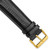 Image of 22mm 7.5" Black Teju Lizard Style Grain Leather Gold-tone Buckle Watch Band