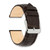 Image of 22mm 7.5" Brown Matte Gator Style Grain Leather Silver-tone Buckle Watch Band