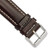 Image of 22mm 7.5" Brown Oil Tanned Leather Silver-tone Buckle Watch Band