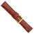 Image of 22mm 7.5" Havana Croc Style Leather Chrono Gold-tone Buckle Watch Band