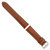 Image of 22mm 7.5" Havana Leather White Stitch Silver-tone Buckle Watch Band