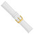 Image of 22mm 7.5" White Teju Lizard Style Grain Leather Gold-tone Buckle Watch Band