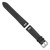 Image of 22mm 8" Black Flat Stitched Calfskin Leather w/Studs Watch Band