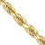 Image of 24" 10K Yellow Gold 10mm Diamond-cut Rope Chain Necklace
