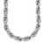 24 inch Stainless Steel 7.5mm Polished and Textured Fancy Rope Chain Necklace