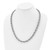 24 inch Stainless Steel 7.5mm Polished and Textured Fancy Rope Chain Necklace