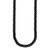24 inch Stainless Steel 7.5mm Polished Black IP-plated Chain Necklace