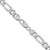 Image of 24" Sterling Silver Rhodium-plated 9mm Figaro Chain Necklace