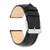Image of 24mm 7.5" Black Matte Gator Style Grain Leather Silver-tone Buckle Watch Band
