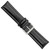 Image of 24mm 7.5" Black Oil Tanned Leather Silver-tone Buckle Watch Band