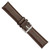 24mm 7.75" Brown Glove Leather Silver-tone Buckle Watch Band