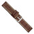 Image of 24mm 8" Brown Matte Gator Style Grain Leather Silver-tone Buckle Watch Band