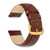 Image of 24mm 8.5" Long Havana Croc Style Leather Chrono Gold-tone Buckle Watch Band