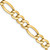 26" 14K Yellow Gold 7.3mm Semi-Solid Figaro Chain Necklace
