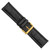 Image of 26mm 7.5" Black Matte Alligator Style Grain Leather Gold-tone Buckle Watch Band