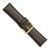 Image of 26mm 7.5" Brown Smooth Leather Chrono Gold-tone Buckle Watch Band