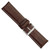 Image of 26mm 7.5" Brown Sport Leather White Stitch Silver-tone Buckle Watch Band