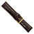 Image of 26mm 8.5" Long Brown Croc Style Leather Chrono Gold-tone Buckle Watch Band