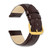 Image of 28mm 8.5" Long Brown Croc Style Leather Chrono Gold-tone Buckle Watch Band