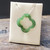 30mm Natural Untreated Nephrite Jade Clover Slide Pendant