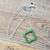 30mm Natural Untreated Nephrite Jade Clover Slide Pendant