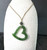 30mm Natural Untreated Nephrite Jade Cutout Heart Pendant on Adjustable Cord